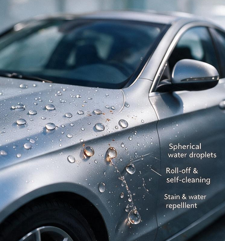 Superhydrophobic coating in a real-world application